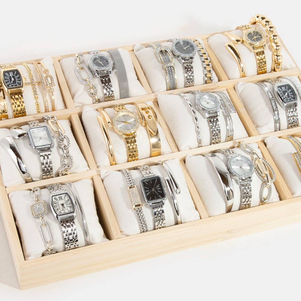 WOOD Wooden Jewelry Bracelet Display Box for wholesale on Faire1