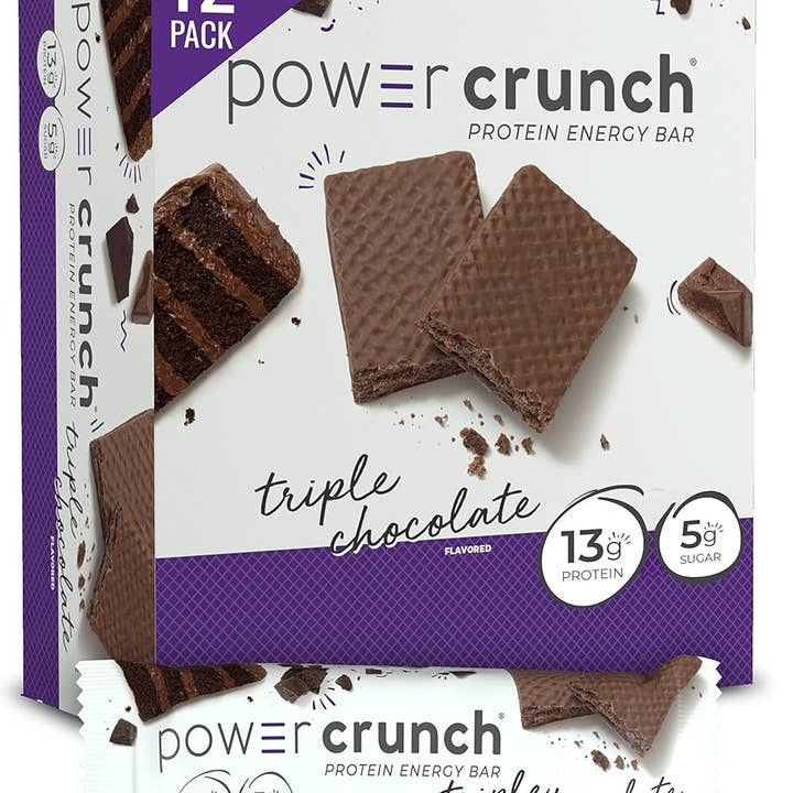 Power Crunch Protein Bar Energy Triple Chocolate 1.4oz 12 ct for wholesale by Snacky Candy