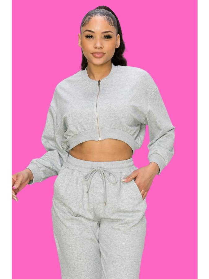 Shop Michella – wholesale Mjukisset – Dam – FRANSK FROTTÉ JOGGER SVETTBYXOR SET