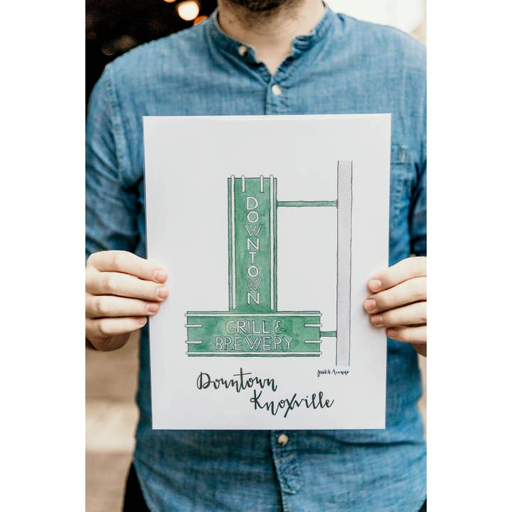 Cartello Knoxville DGB per la vendita all'ingrosso da parte di Jacks Avenue