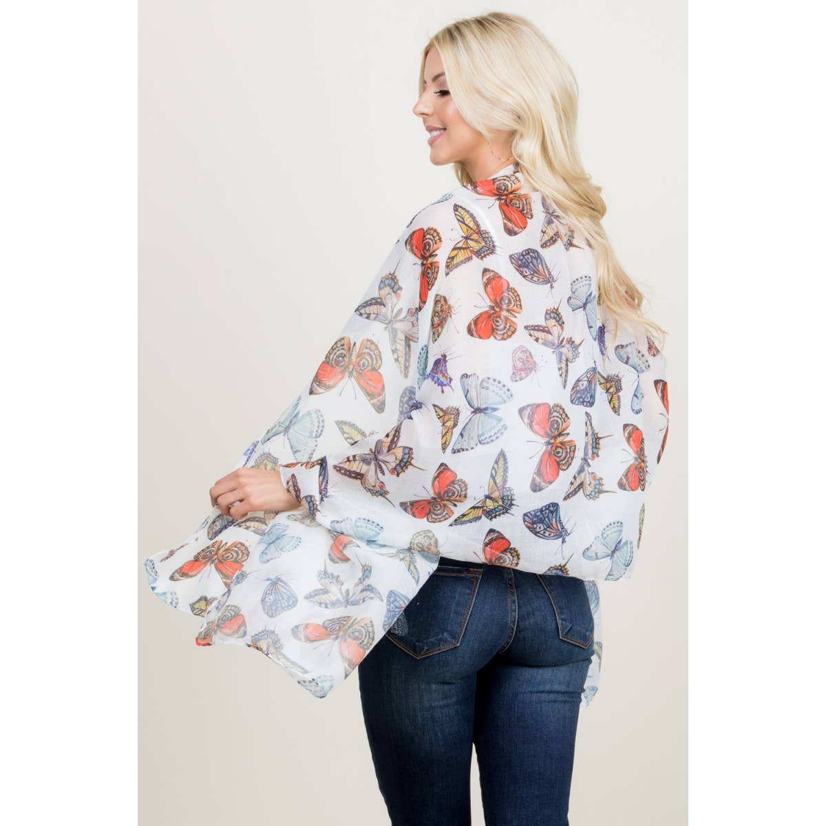 LA Soul - Vendita all'ingrosso Sciarpa - Donna - Sciarpa con stampa a farfalla4