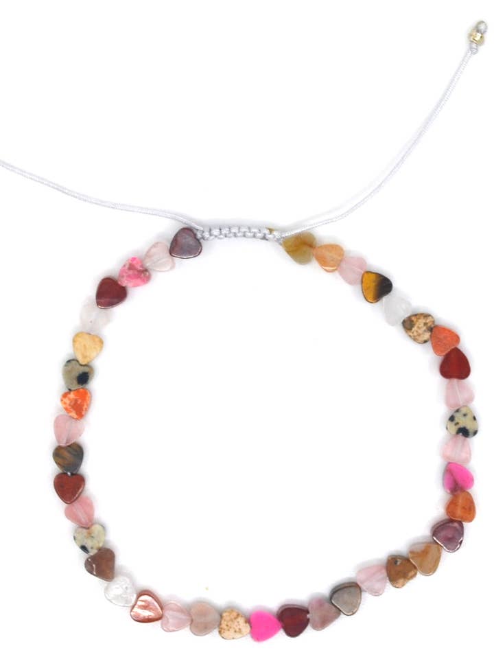 Bert Bracelet Heart Gemstone Mini Natural for wholesale by Bert Sieraden