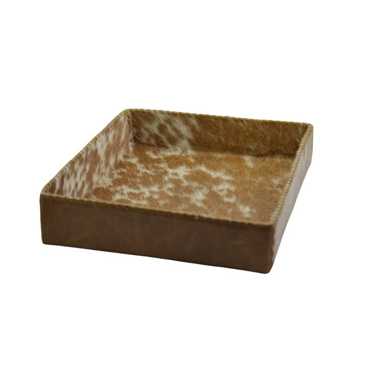 Cowhide Hairon Leather Tray for wholesale by STUDIO CALEIDOSCOPE