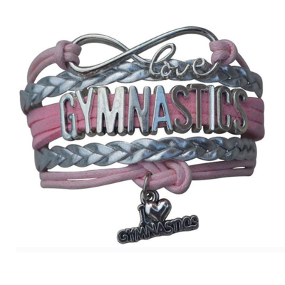 Sportybella - Wholesale Charm/Dangle Bracelet - Girls Love Gymnastics Bracelet - Pick Colors10