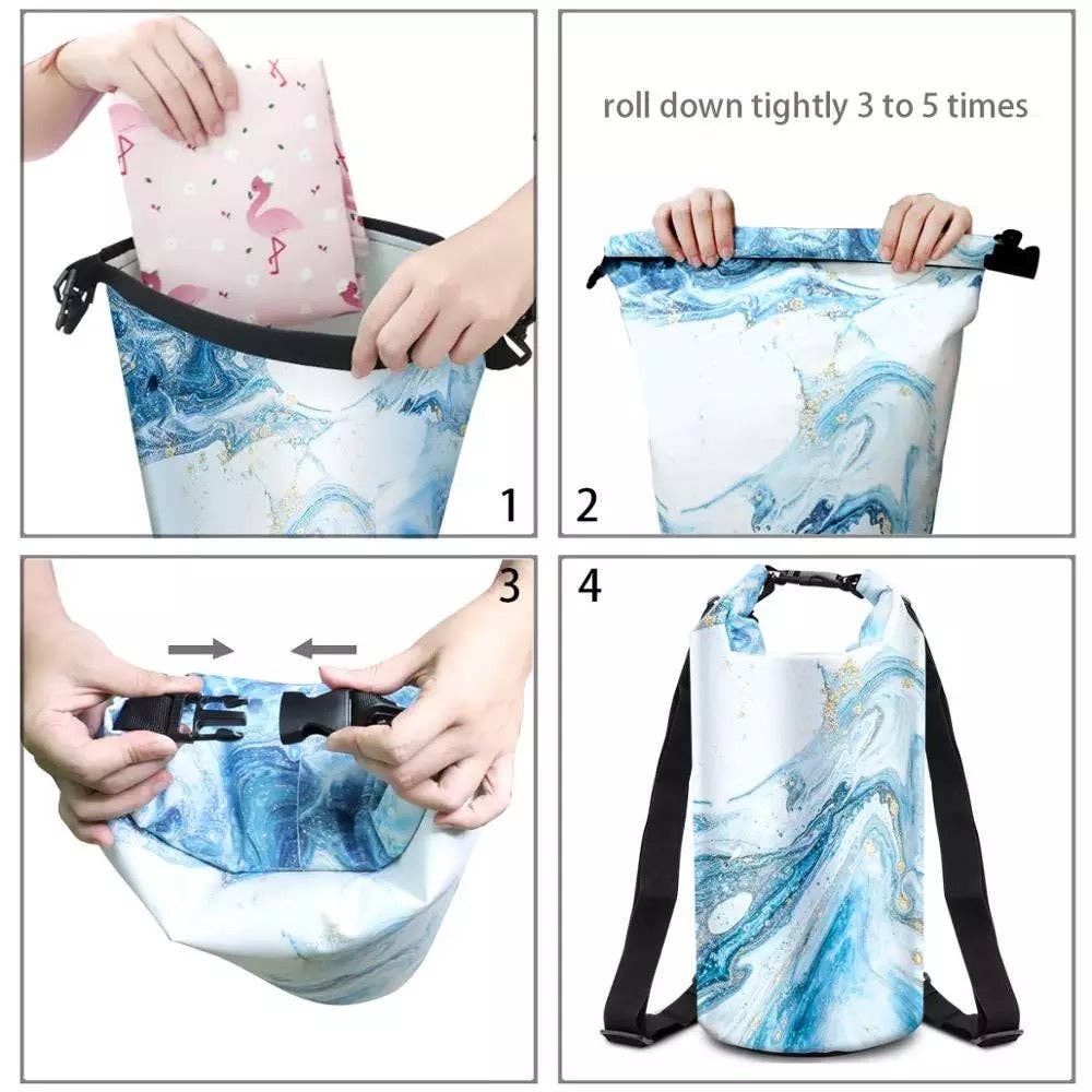 The Classy Cloth WS - Wholesale Beach Bag - 5L Waterproof Dry Bag - Blue Galaxy RTS11