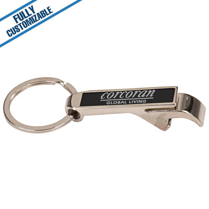GiftWorksPlus - Wholesale Keychain - Unisex - Thin Engraved Bottle Opener Keychain - Fully Customizable