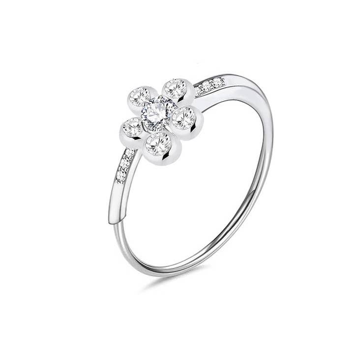 ADJUSTABLE ENGAGEMENT RING WITH ZIRCON - MY2560B442 for wholesale by AMORINO SRL