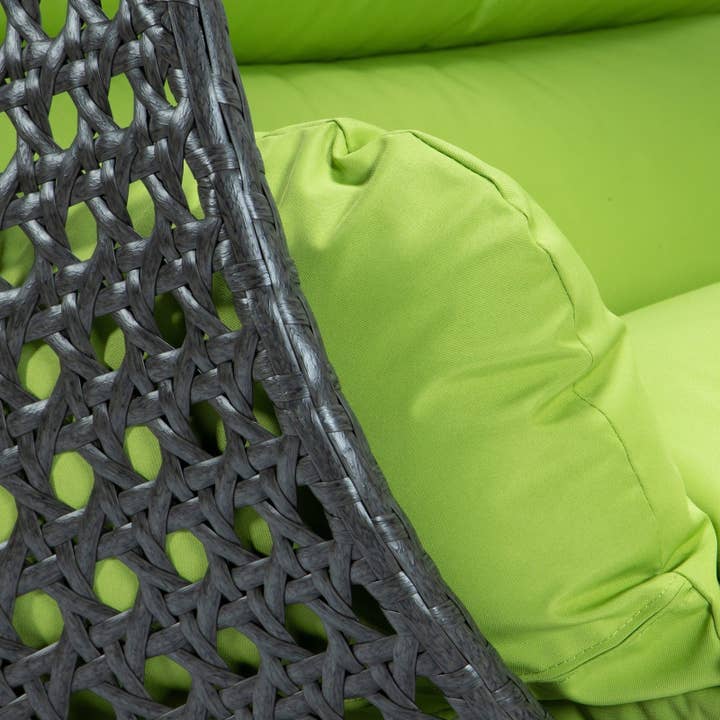 LeisureMod - Wholesale Egg Chair - Modern Charcoal Wicker Hanging Double Seater Egg Swing Chair78