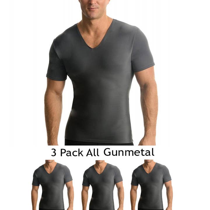 3-Pack Insta Slim Activewear Compression V-Necks VA0003 for wholesale by InstantFigure