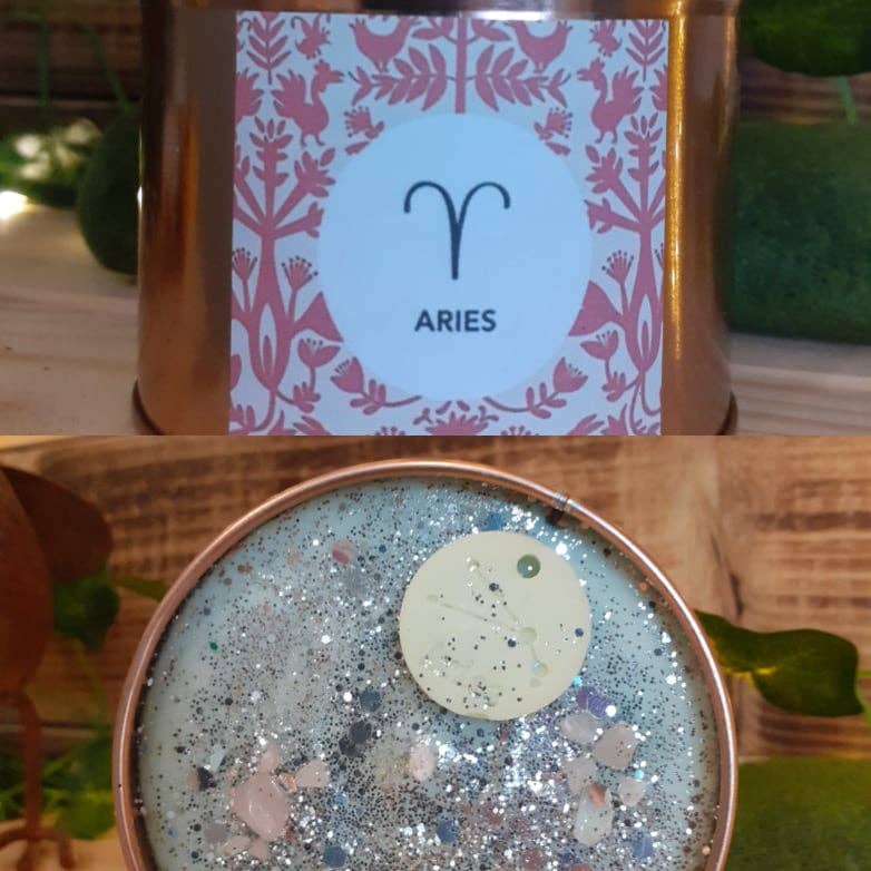 Cosy Rosie Candles – Vela em jarro/copo por atacado – Presente artesanal do brilho da vela do zodíaco do signo8