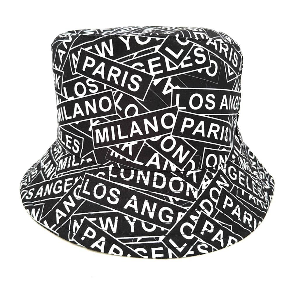 Sensibling Corp. - Wholesale Bucket Hat - Women's - City Name Patterned Bucket Hat1