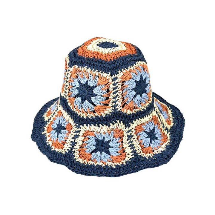 Chenson & Gorett - Wholesale Bucket Hat - Women's - Beautiful Women's Paper Hat with Flower Design for Summer23