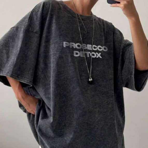 Maglietta Vintage da Donna con Stampa Lettere N25A402 per la vendita all'ingrosso da parte di alberalkirk