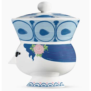Danish Design Collective - Wholesale Decorative Plate/Dish/Bowl - Bjørn Wiinblad - Dora - Porcelain Sugar Bowl w/Lid - 10.4 oz1