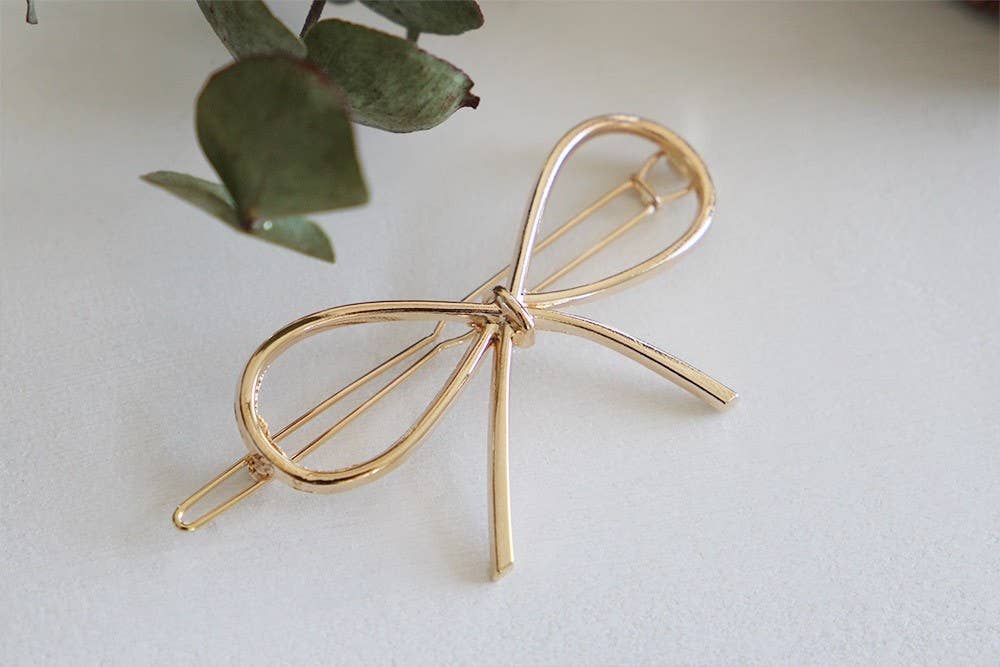 Bohomane – Großhandel Haarclip – Kinder – Louanne Golden Haarklammer für Kinder in Flügelschleifenform2