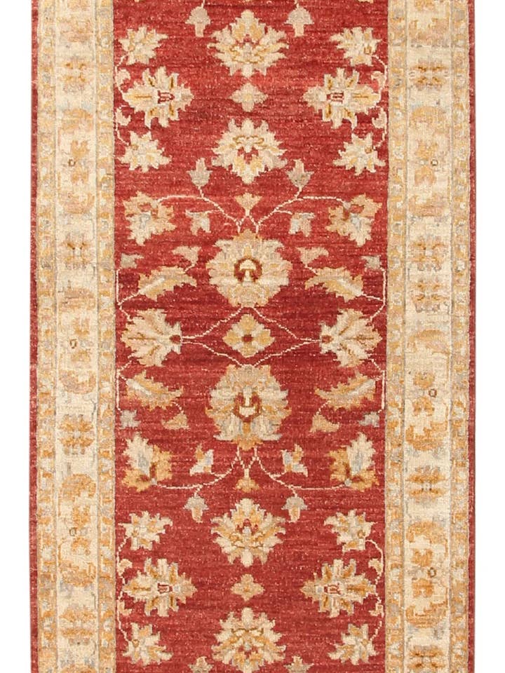 199x79cm Håndbundet Ziegler tæppe uldløbertæppe for engroshandel hos Zargarrugs