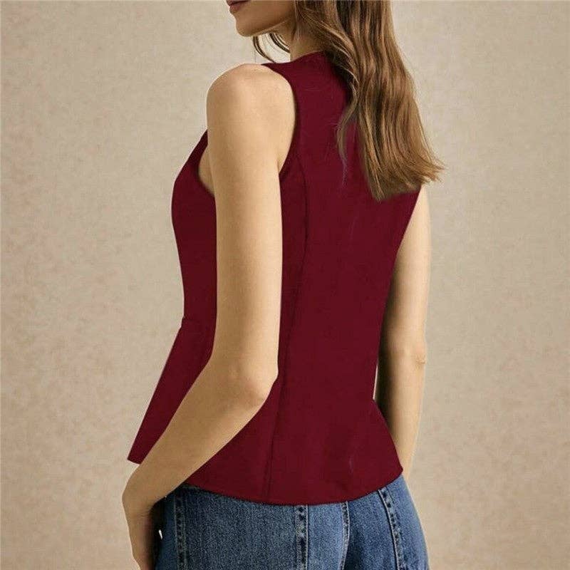 OceanusSwim – wholesale Suit vest – Women′s – Simple Solid Color Casual Vest3