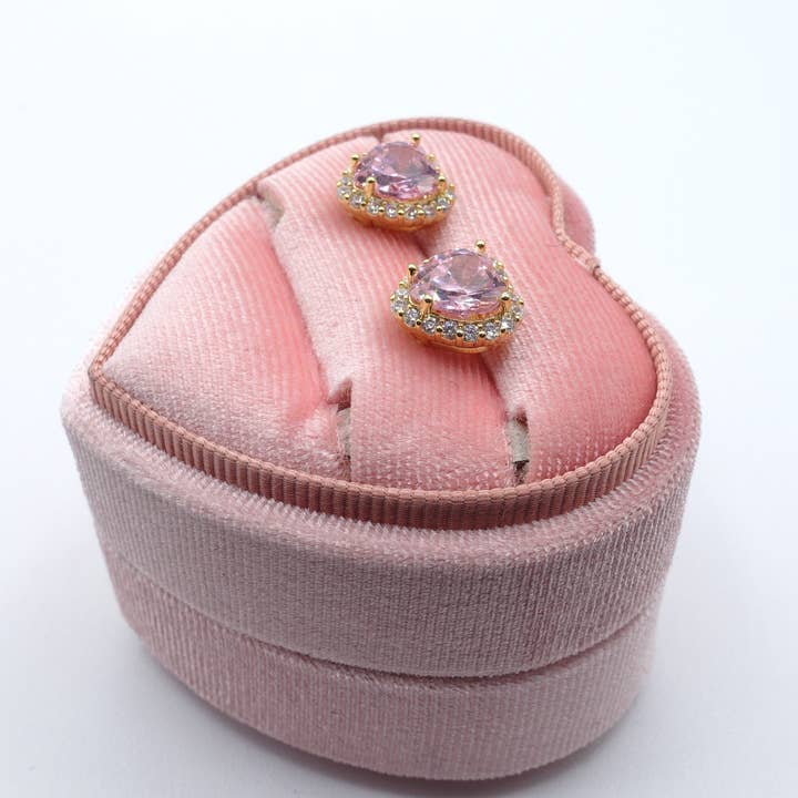 Daemon srls - Wholesale Stud/Post Earrings - DIANA ~Orecchini a bottone con cubic zirconia a forma di cuore19