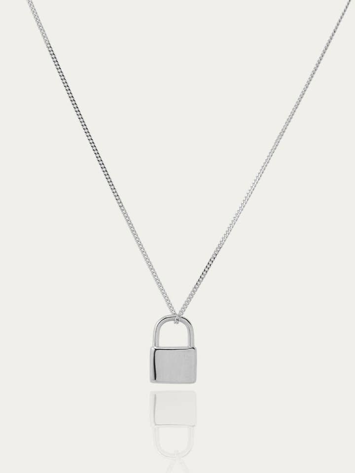 Collana lucchetto da uomo LOCK in argento sterling per la vendita all'ingrosso da parte di Aran Jewels