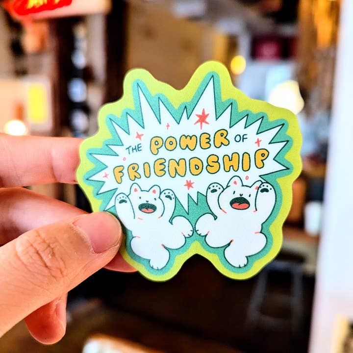 lauradzeng - Wholesale Sticker - The Power of Friendship Cats – Vinyl Waterproof Sticker2