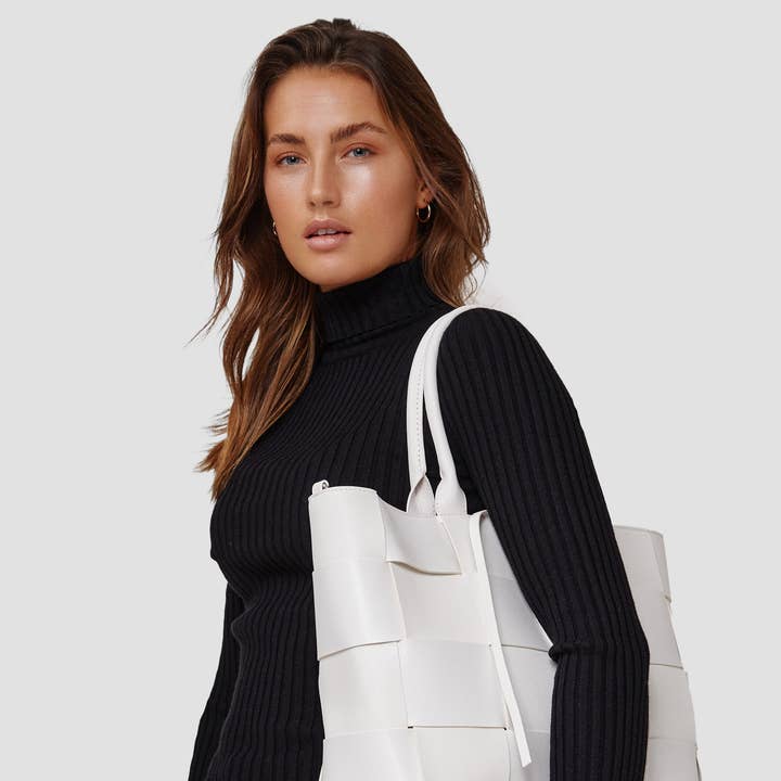 HJS - Vente Sac porté épaule – femme - Sac à bandoulière « MIRALOMA » - Élégance tressée0