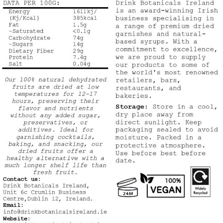 Drink Botanicals Ireland - Wholesale Dried/Dehydrated Fruit - Dehydrated Dried Skinless Passion Fruit Slices6