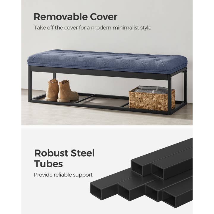 Storage Ottoman Bench with Legs, Load up to 660 lb 6- for wholesale by Greenwestons