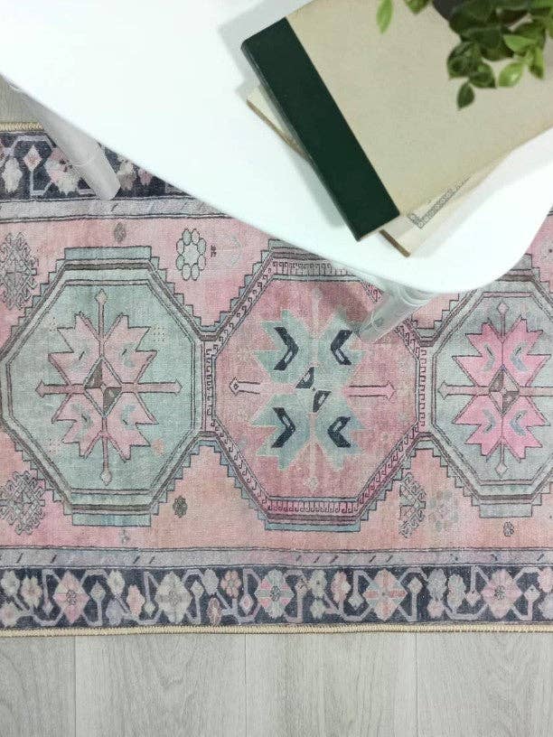 Ziana Pink Gray Turkish 2x3 Rug for wholesale by Fame Living