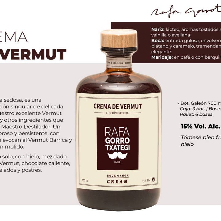 RAFA GORROTXATEGI - Wholesale Cocktail Mix/Syrup - VERMOUTH CREAM 700 ml.1