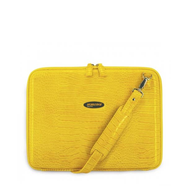 Laptop Portfolio – Yellow Faux-Croc 14.1″/13″ Macbook Pro for wholesale by Mobile Edge LLC