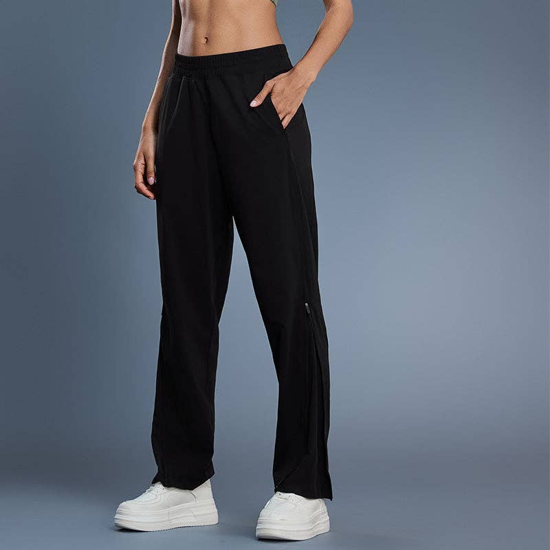WONDERXFANS - Vente Pantalon de survêtement/de jogging – femme - Pantalon de sport décontracté respirant à fermeture éclair2