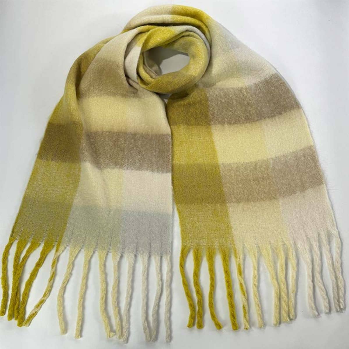 NINEXIS - Wholesale Scarf - Women's - CWASC1578_WINTER PLAID THICKENED WARM SCARF SHAWL