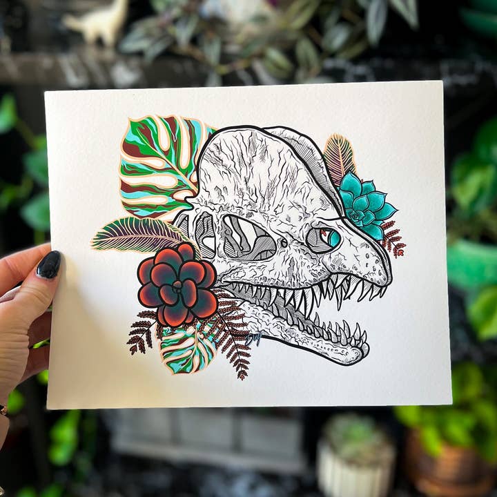 Dilophosaurus Premium Print for engroshandel hos Catnip and Kittens
