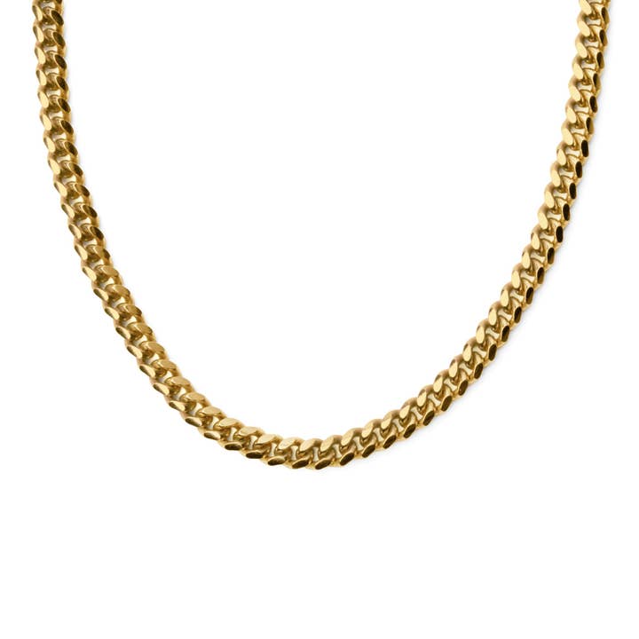 Collier à maillons cubains - Or 5 mm pour la vente par Podium