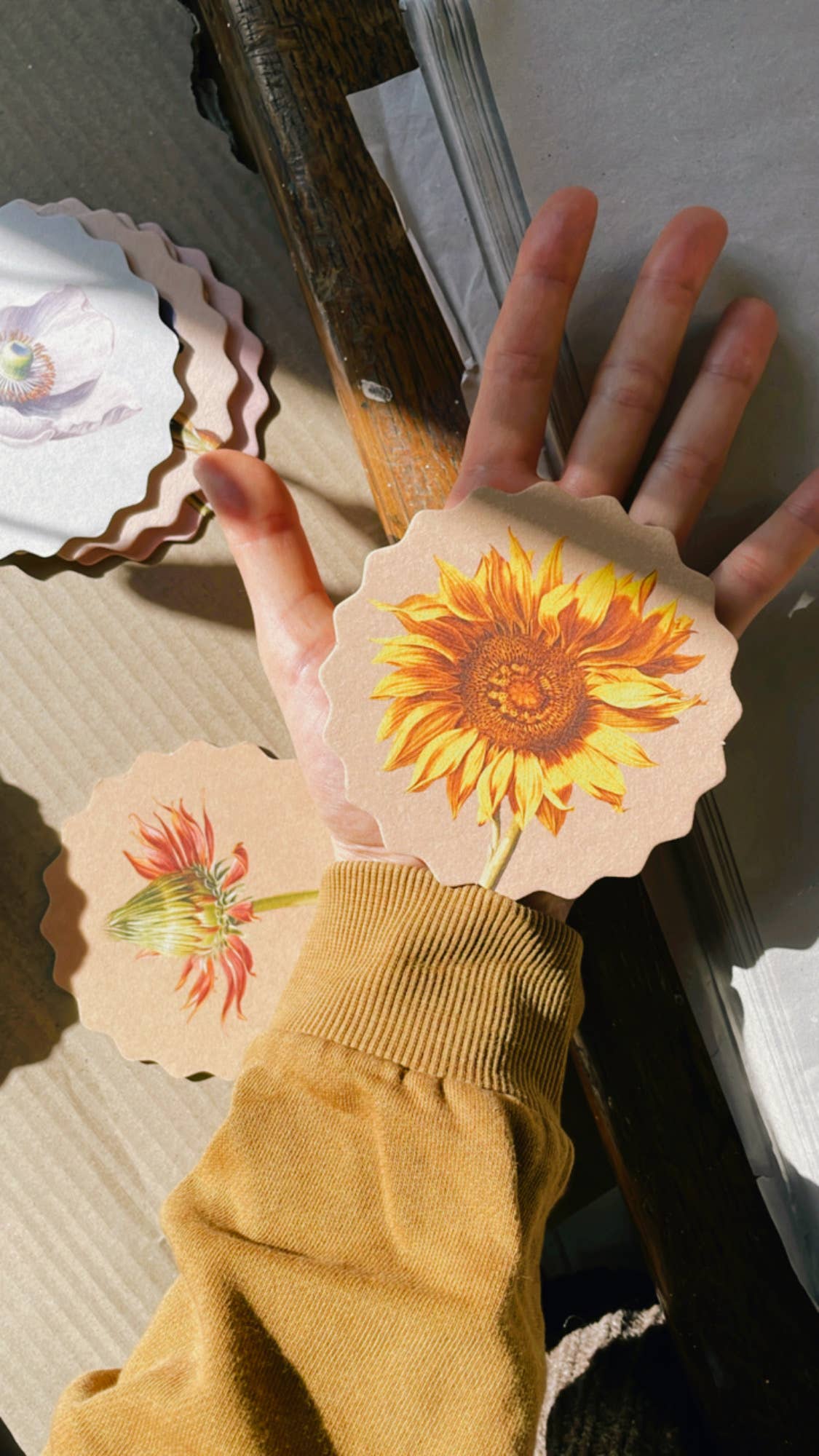 30x40 – Großhandel Untersetzer – Untersetzer-Set mit Blumenmotiven, Sternform5