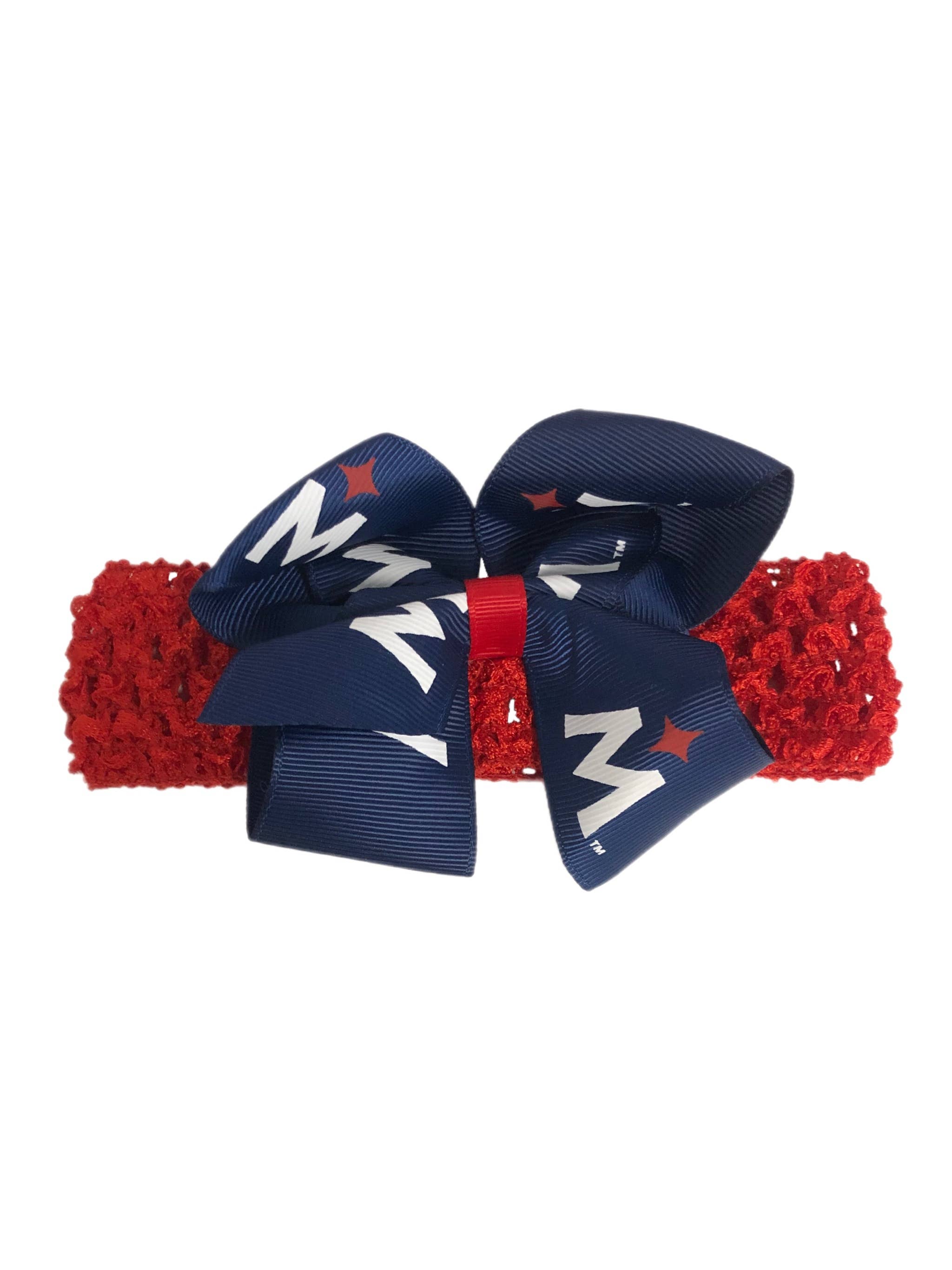 USA Licensed Bows and Accessories – wholesale Fashion headband – women's – Crochet Headband W/ Junior Bow #2634