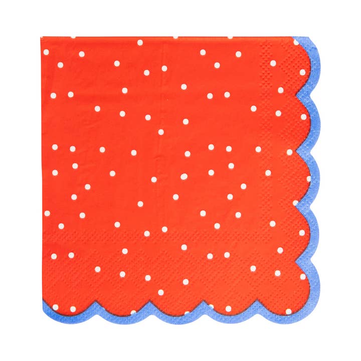 My Mind’s Eye - Wholesale Disposable Napkin - FLA1138 - Americana Polka Dot Cocktail Napkin Set4