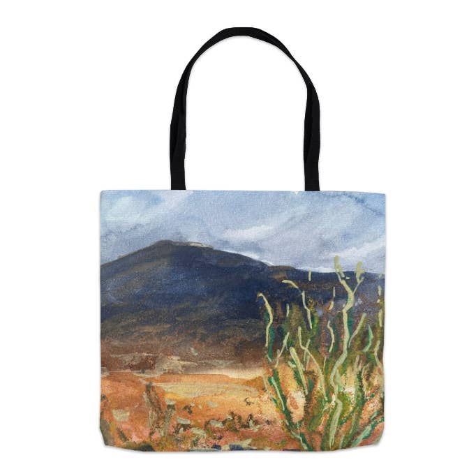 Cacti and the Mountain Tote Bag for wholesale by Gena Destri