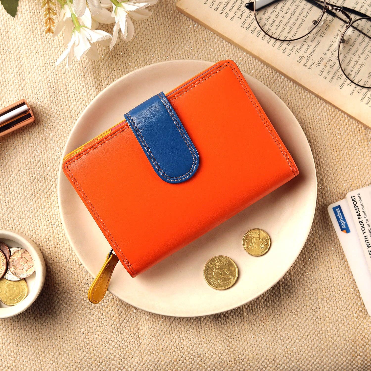 PRIMEHIDE - Venta al por mayor Cartera - Mujer - Monedero con doble solapa de la colección London - 608133