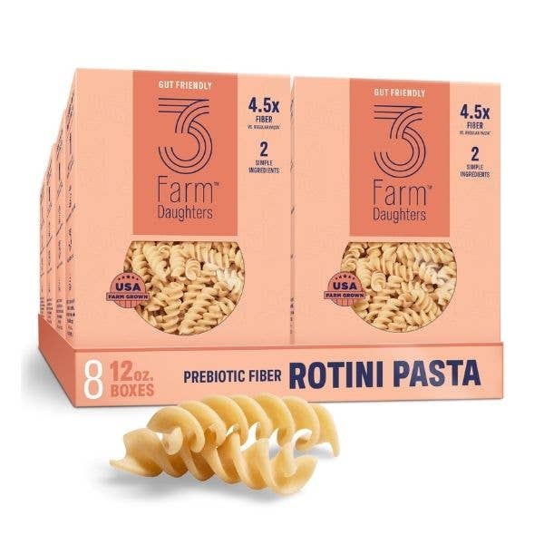 Rotini à haute teneur en fibres - Pâtes amicales pour l'intestin, à faible IG, cultivées aux États-Unis pour la vente par 3 Farm Daughters
