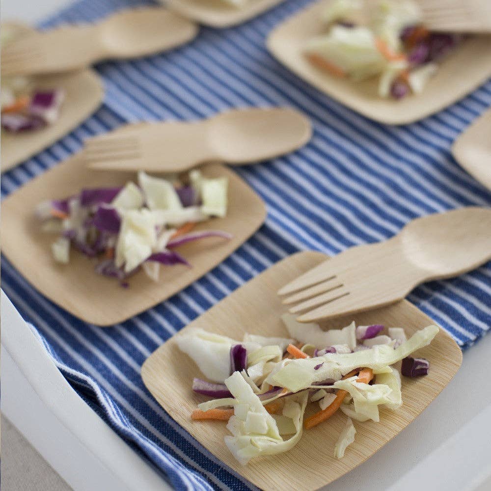 bambu® - Wholesale Assorted Cutlery Set - Disposable Bamboo Sporks, Bulk Case of 2505