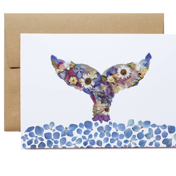 Whale Tail in Ocean Card for wholesale by Seek & Bloom Creative Co.