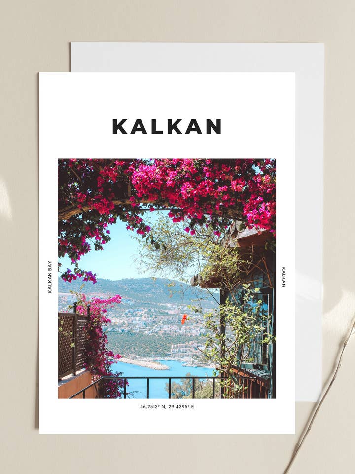 Kalkan 'Glimpse Of Kalkan Bay' print voor wholesale door The Travel Edit