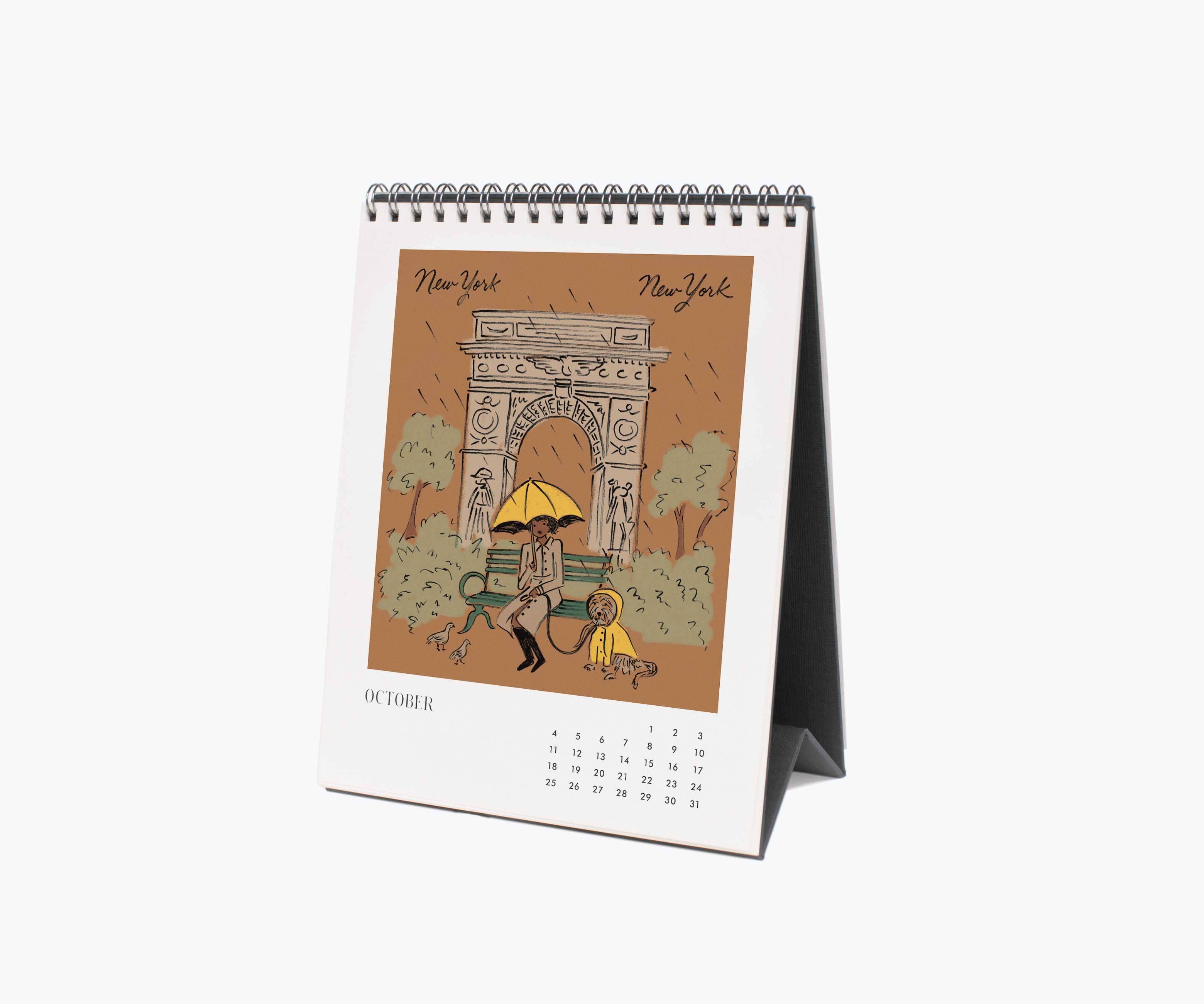 Rifle Paper Co. - Wholesale Calendar - 2026 Travel Sketchbook Desk Calendar10