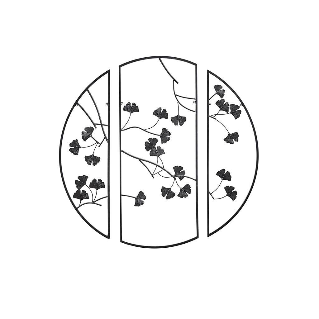 Olliix - Wholesale Wall Accent - Golden Ginkgo Leaves Metal Wall Decor4