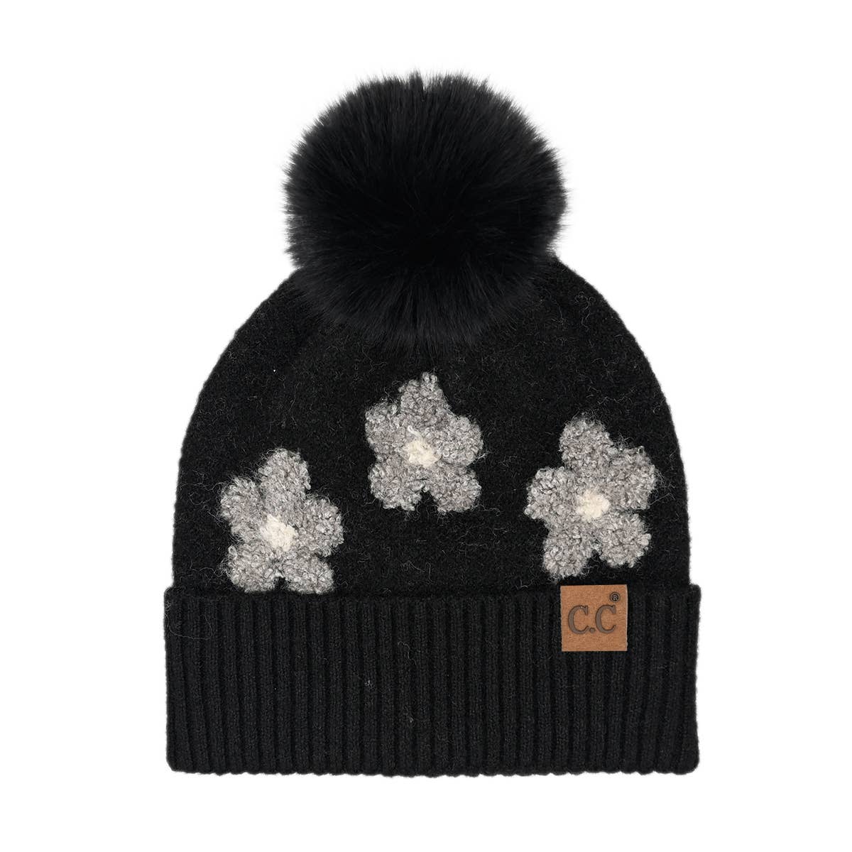 Lilla Haven - Vendita all'ingrosso Berretto - Donna - Berretto floreale in maglia morbida1