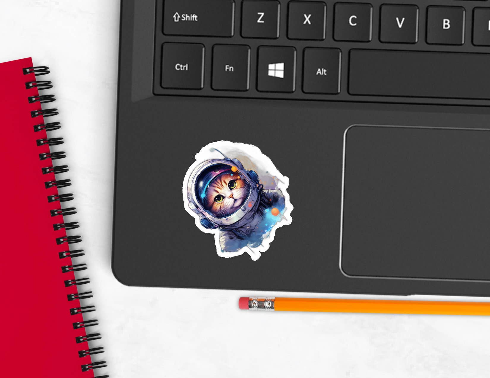 Smartstead Homestead - Wholesale Sticker - Astronaut Kitty in Space 2" Waterproof Vinyl Sticker1