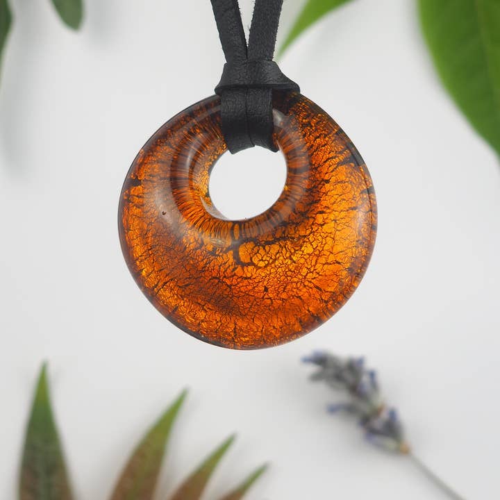 Drusilya Glass Art – Großhandel Kette mit Anhänger/Charm – Zaniah Halskette, handgefertigter Murano-Glas-Schmuck