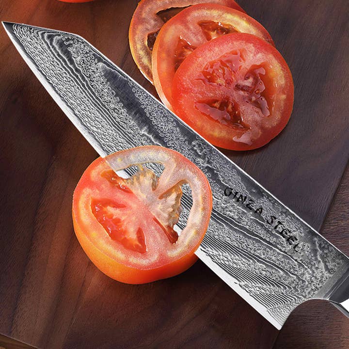 Ginza Steel - Wholesale Knife Set - KATANA FIVE | Essential 5 pcs Knife set | 4 Knives with Magnetic Wood Block6