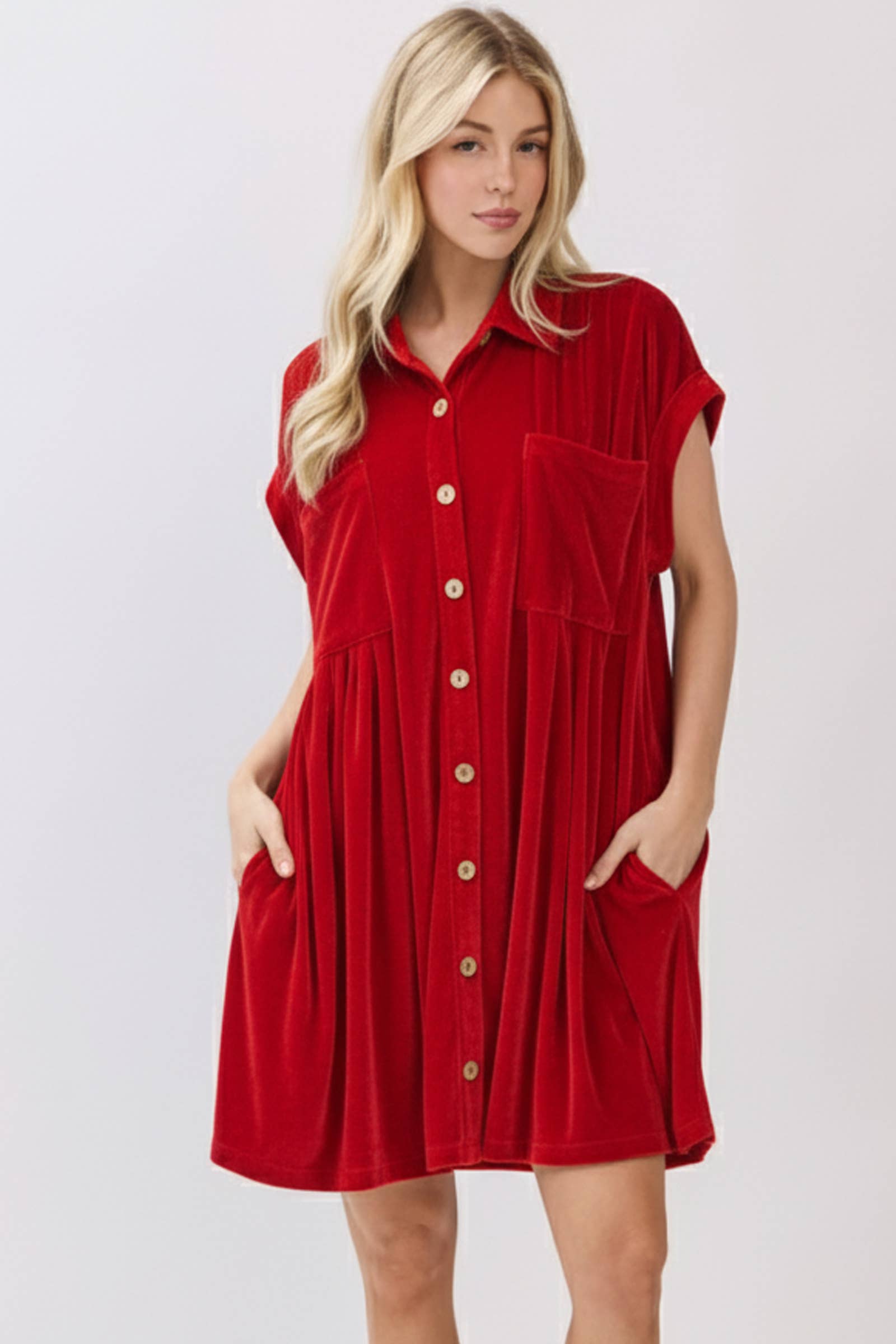 Sewn and Seen - Vente Robe – femme - Robe plissée en velours23
